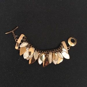 Robert L Morris bracelet with leaf-like charms